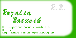 rozalia matusik business card
